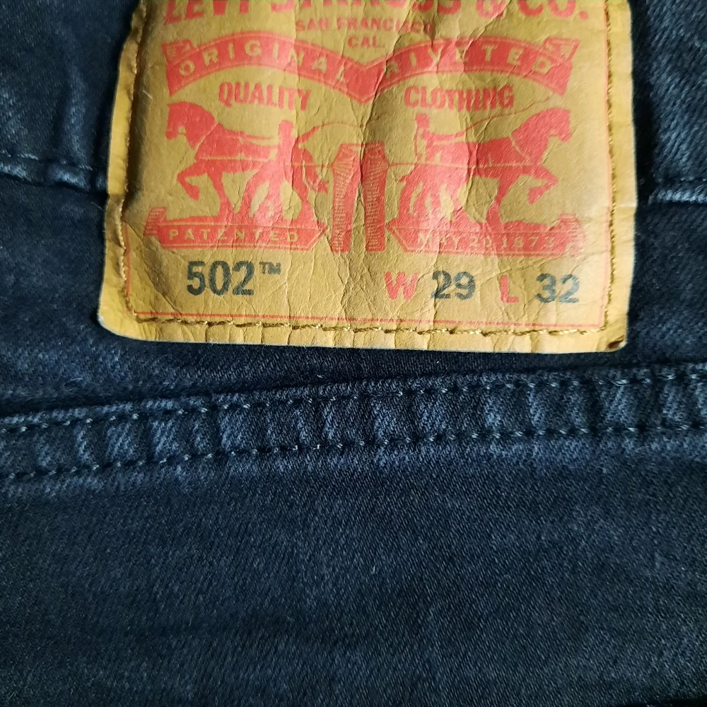 Levi's 502 Taper Straight Black Jeans SZ 29x30